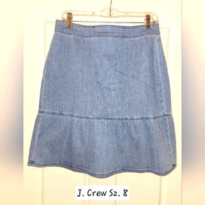 J. Crew Sz. 8 stretchy denim skirt